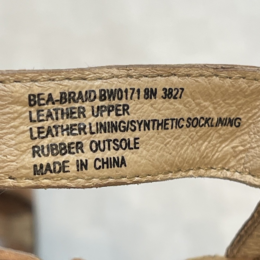 ABEO Bea-Braid Neutral Low Heel Sandals Brown Womens 8 - Picture 7 of 7